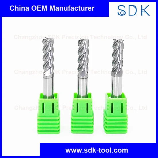 HRC58 High Performance Solid Carbide Square 4 Flutes End Mill Cutter for Steel